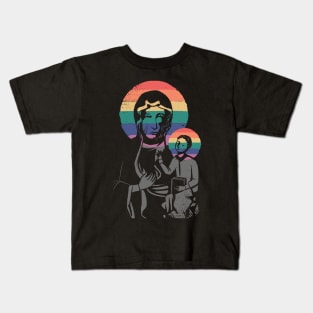 Virgin Mary with rainbow - LGBTQ Style Kids T-Shirt